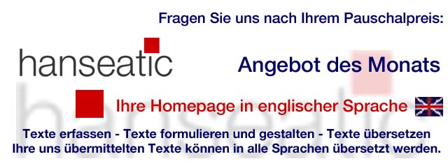 ANGEBOT AKTUELL - hanseatic text + translation - Weener, Germany